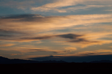 Picturesque sunrise over the mountains with a perfect vibe as a background. 