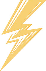 Lightning element design in PNG format and transparent.