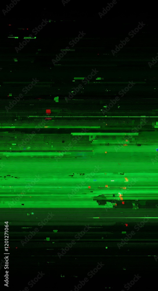 Poster creative glitch texture, video background static color noise glitch error video damage bad interfere