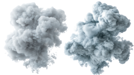 Smoke Explosions Showcasing Dynamic Cloud Formations Generative AI
