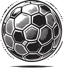 Black Color Football Silhouette Vector Illustration, Solid White Background