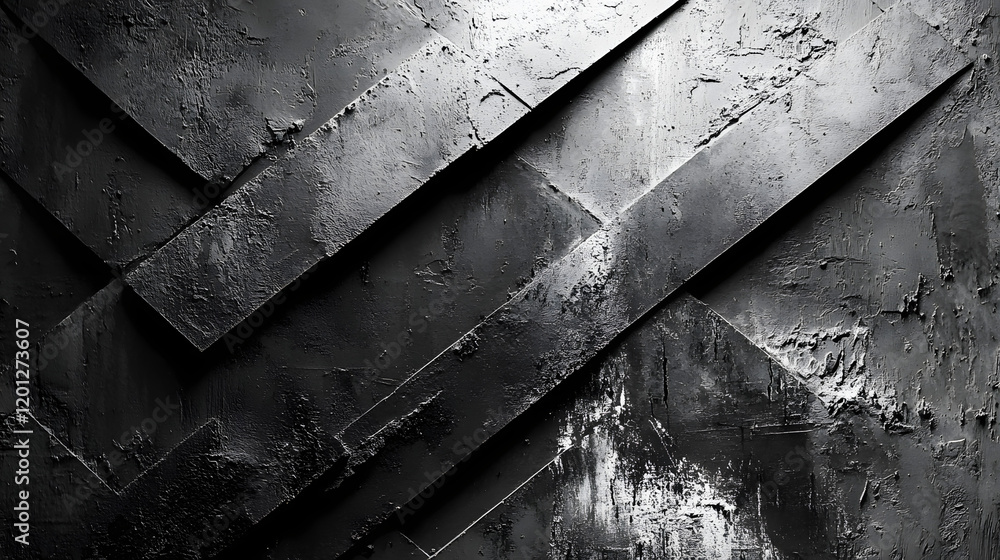 Poster black white dark gray abstract background. geometric pattern shape. line triangle polygon angle. gra
