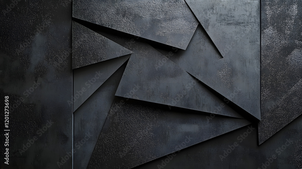 Poster black white dark gray abstract background. geometric pattern shape. line triangle polygon angle. gra