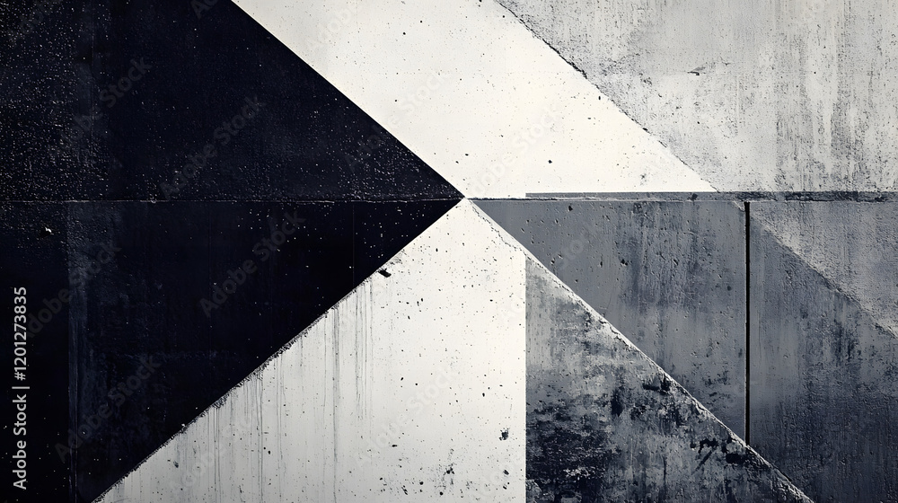 Poster black white dark gray abstract background. geometric pattern shape. line triangle polygon angle. gra