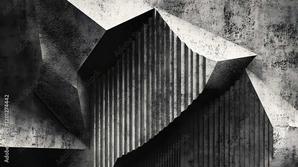 Poster black white dark gray abstract background. geometric pattern shape. line triangle polygon angle. gra