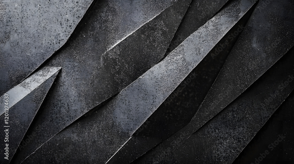 Poster black white dark gray abstract background. geometric pattern shape. line triangle polygon angle. gra