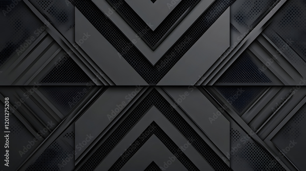 Poster black white dark gray abstract background. geometric pattern shape. line triangle polygon angle. gra