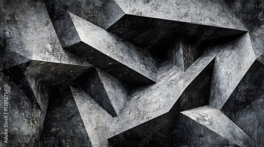 Poster black white dark gray abstract background. geometric pattern shape. line triangle polygon angle. gra