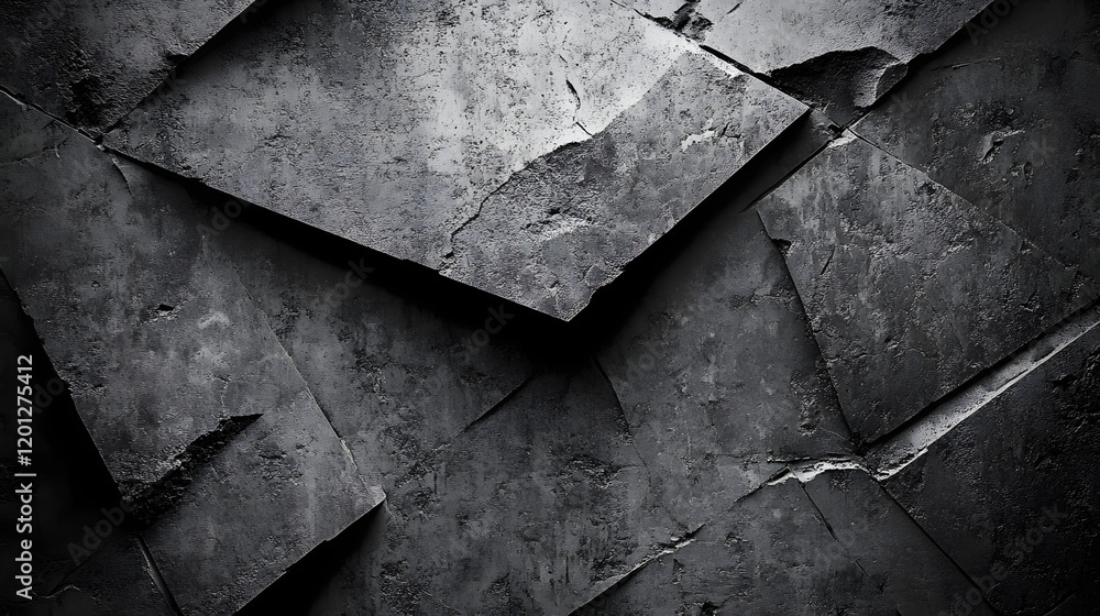 Poster black white dark gray abstract background. geometric pattern shape. line triangle polygon angle. gra