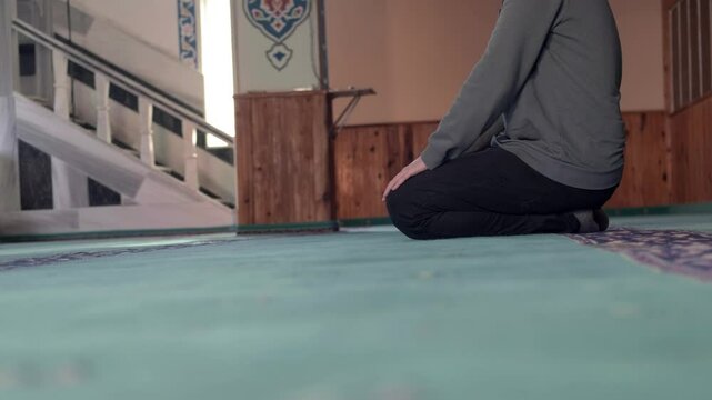 Muslim prostration islamic mosque
