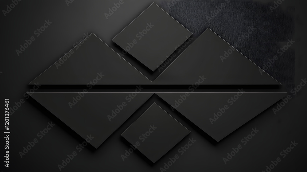 Poster black white dark gray abstract background. geometric pattern shape. line triangle polygon angle. gra