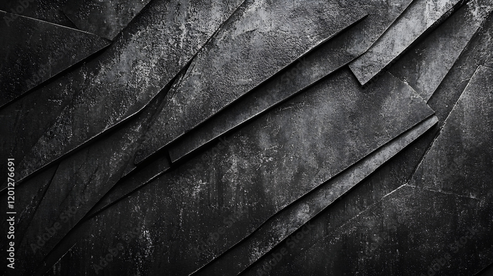 Poster black white dark gray abstract background. geometric pattern shape. line triangle polygon angle. gra