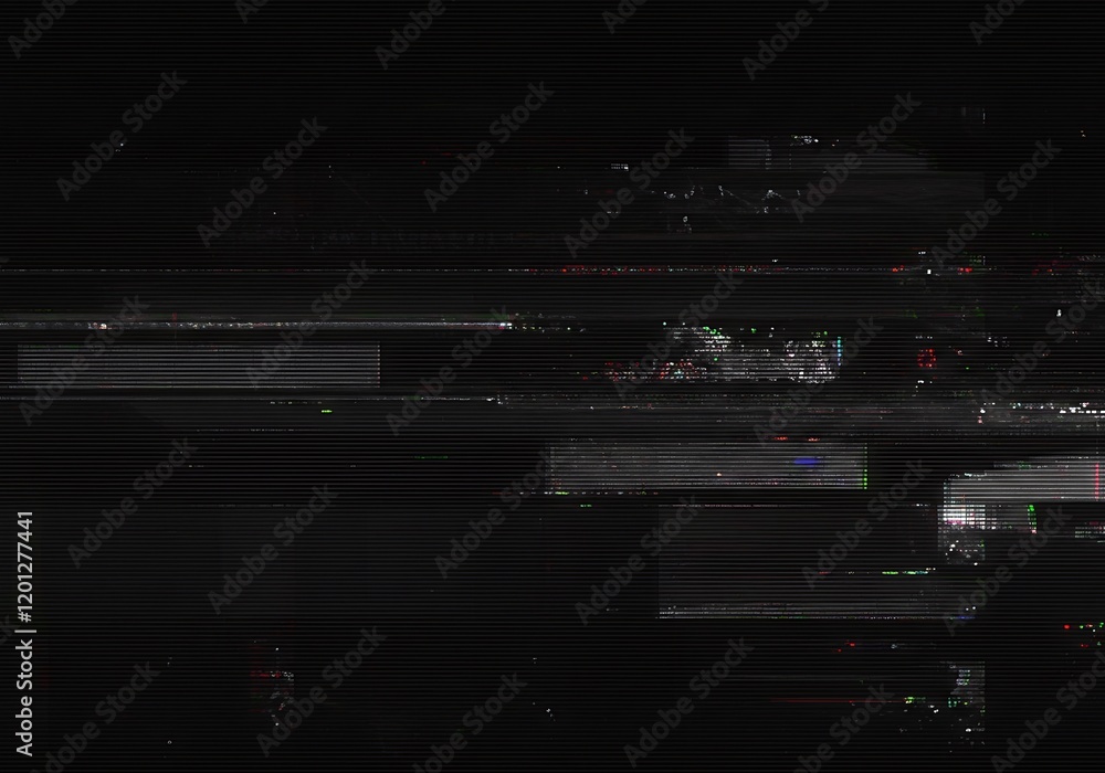 Poster creative glitch texture, video background static color noise glitch error video damage bad interfere