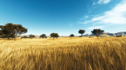 wheat field and blue sky