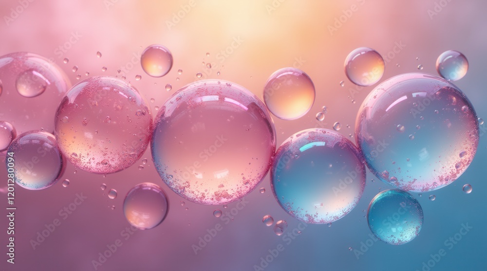 Poster soap bubble pattern design element