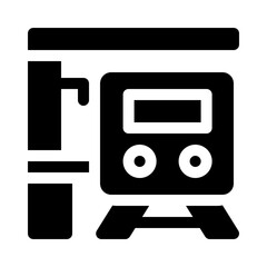 Train Station glyph icon