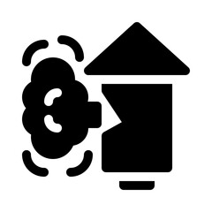 Train Whistle glyph icon