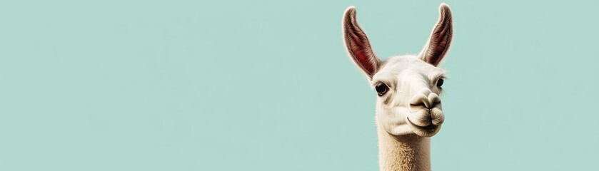 Obraz premium Quirky Llama Close-Up