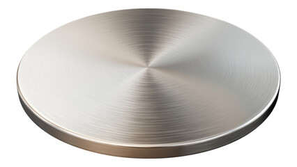 Brushed Metal Disc Circular Stainless Steel Texture Polished Surface Round Top View
