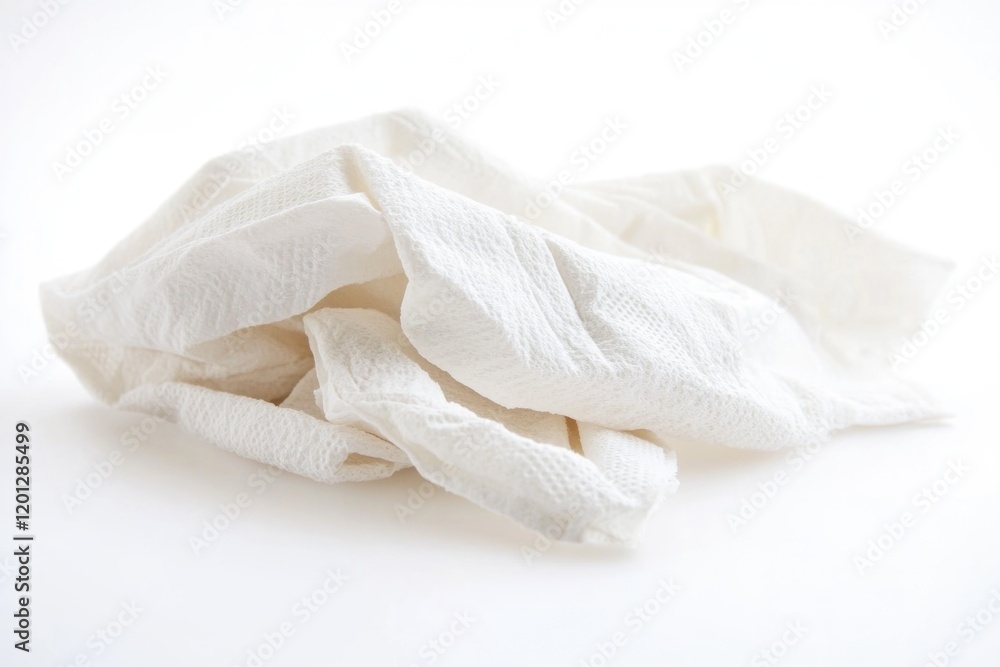 Poster a stack of clean white towels sitting on a table, perfect for use in various settings such as bathro