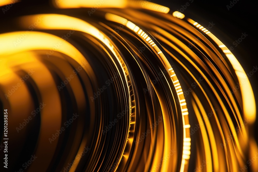 Poster a detailed shot of a camera lens with intricate details and textures