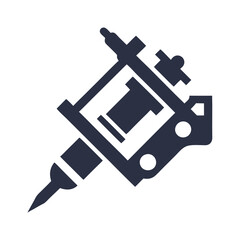 Minimalist Tattoo Machine Vector Design.