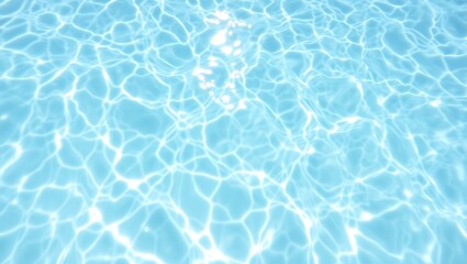 Shimmering pool water, sunlight reflections, crystal clear turquoise, rippling surface, calm water texture, summer vibes, refreshing aqua tones, underwater patterns, peaceful swimming pool