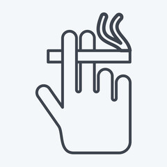 Icon Smoke 2. related to Smoking symbol. line style. design editable