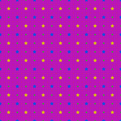 Seamless  star pattern  on a vintage pink texture