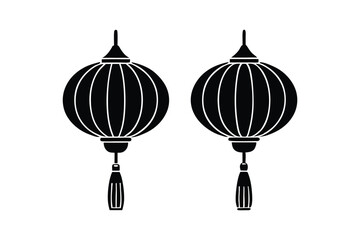  Two chinese lantern isolated on white