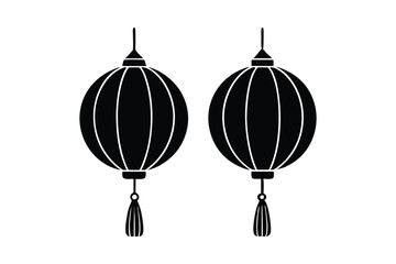  Two chinese lantern isolated on white