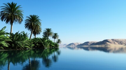 Obraz premium Oasis in the Desert