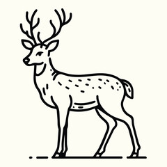 Deer Sketch Drawing Line Art Animal Wildlife