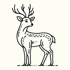 Deer Sketch Drawing Line Art Animal Wildlife