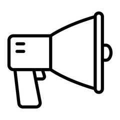Megaphone Vector Line Icon Design
