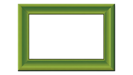 Elegant Olive Green Picture Frame Mockup Isolated on White Background Perfect for Design Projects