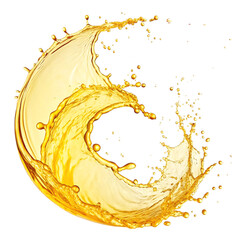 Oil splash on a transparent background