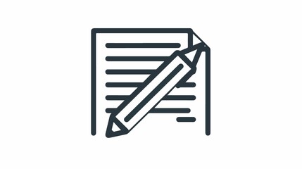 Minimalist Line Art Icon for Messages Composition in Apps and Websites