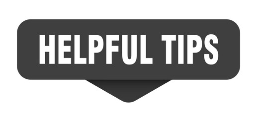 helpful tips sticker. helpful tips sign on transparent background