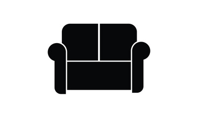 Sofa, furniture icon vector isolated on white background. Vector illustration.
