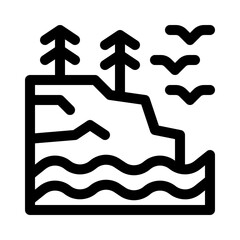 Cliff Edge line icon