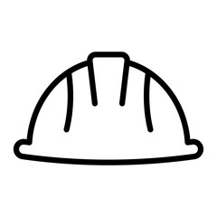 Hard Hat Vector Line Icon Design