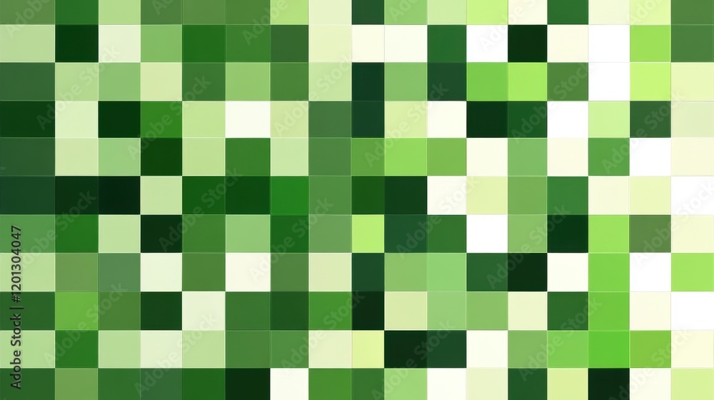 Poster abstract green pixelated mosaic background texture digital art geometric pattern design