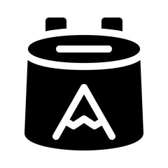 Chalk Bag glyph icon