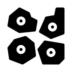 Climbing Holds. holds glyph icon