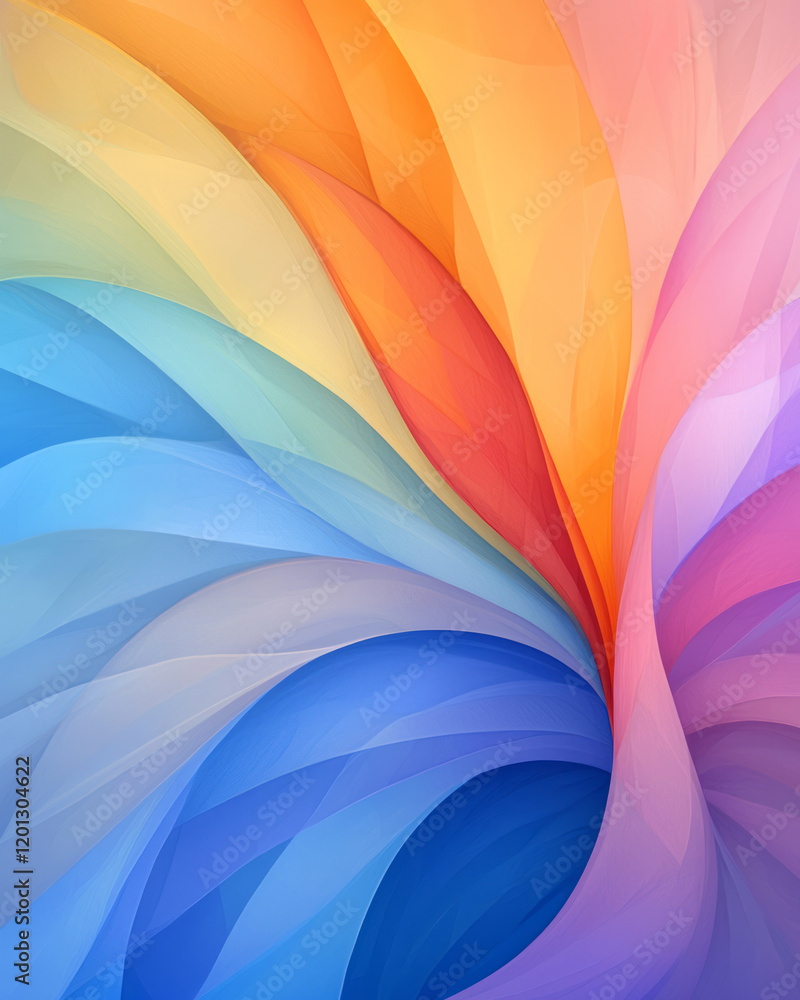 Aufkleber an abstract visualization of musical harmony using fractal patterns and symmetry to depict the struc