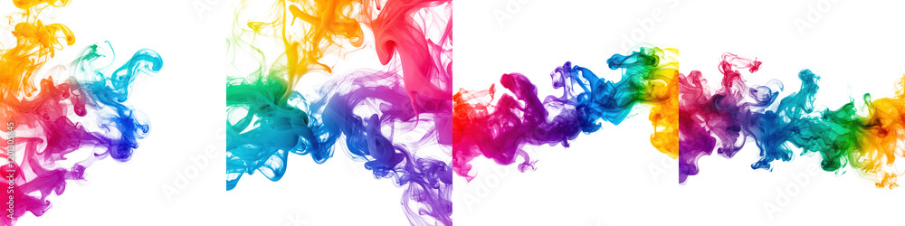 Poster vibrant and dynamic abstract background created with digital fluid art painting techniques featuring