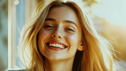 The Smiling Woman in Sunlight