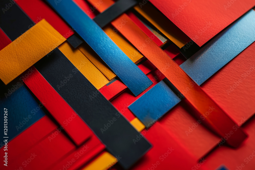 Aufkleber vibrant geometric patterns create a bold, abstract background