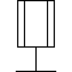 Simple vector icon table lamp
